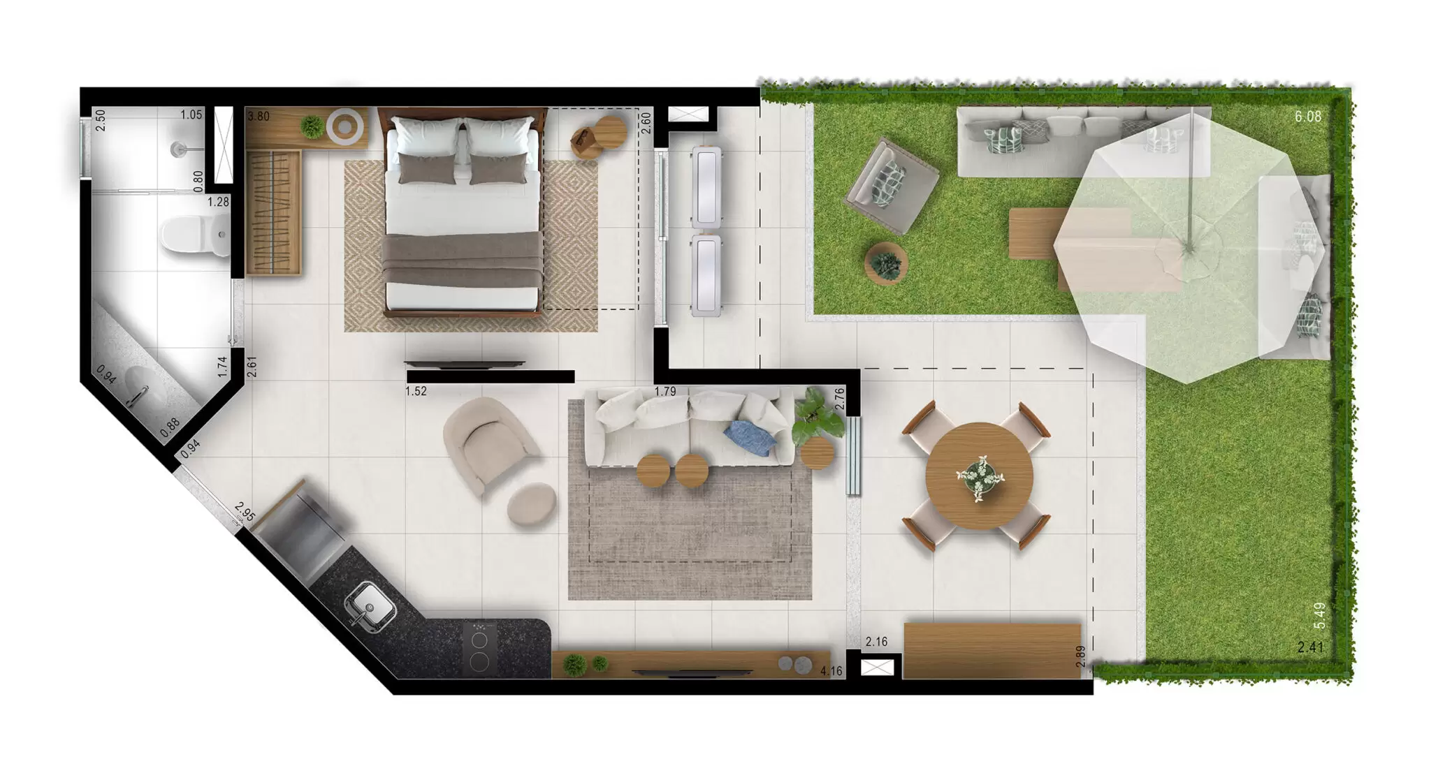 61m²